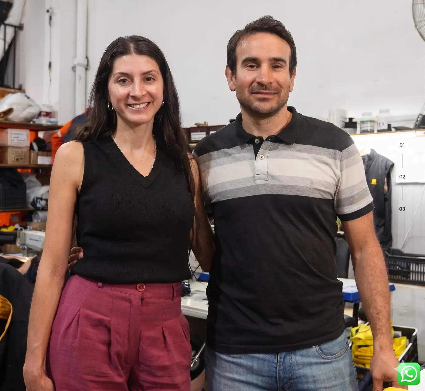 Equipo fundador de Rupont en la fábrica